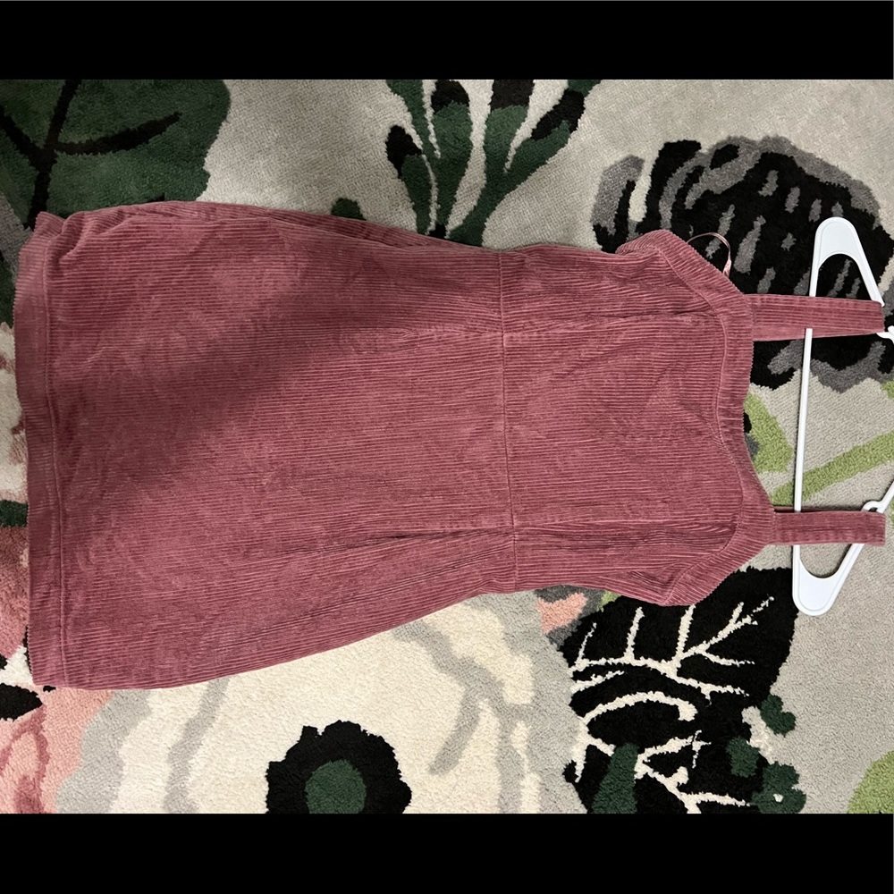 Mauve/dusty rose corduroy mini dress